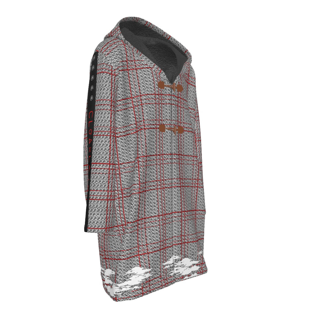 fedralle fleece-lined cotton twill trench - plaid