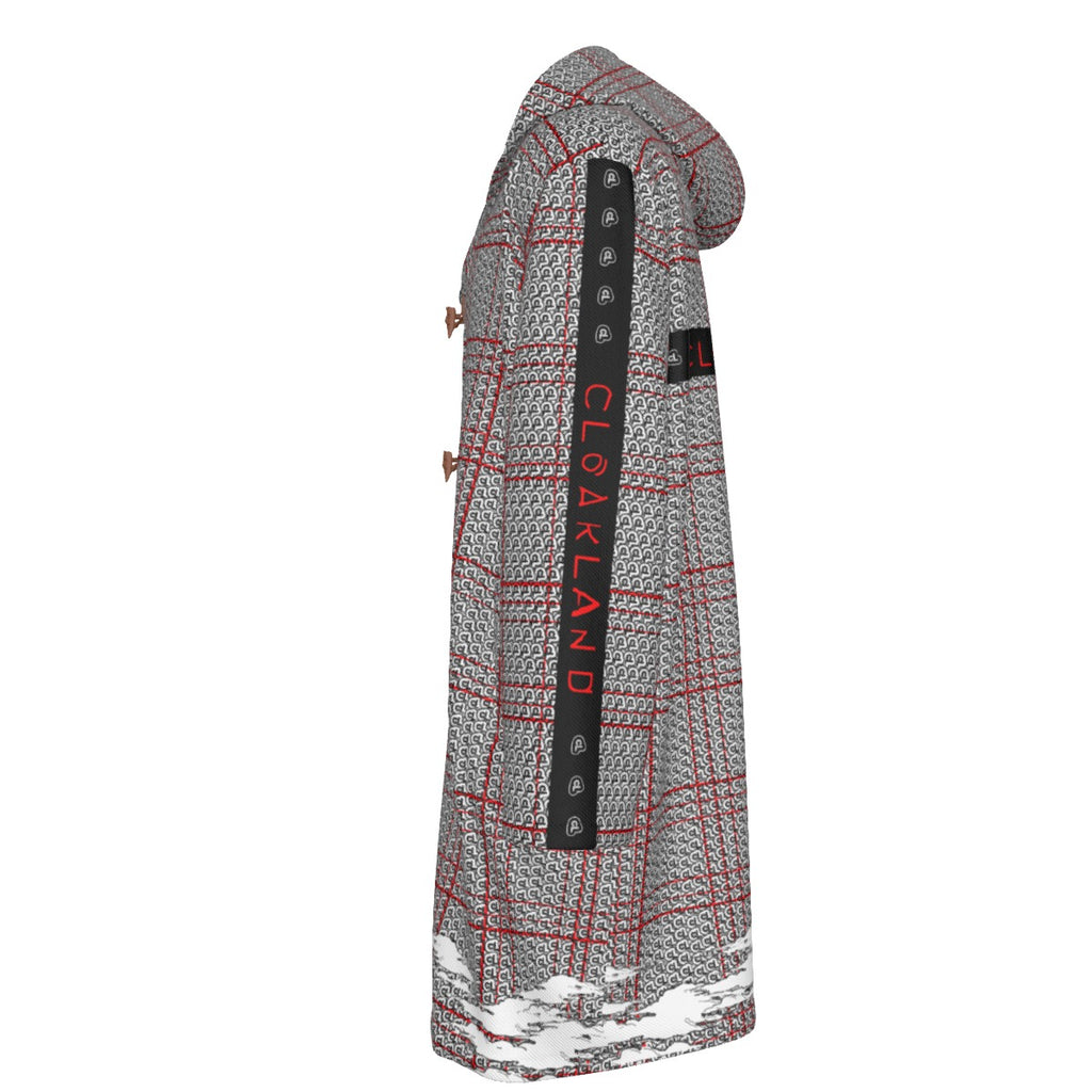 fedralle fleece-lined cotton twill trench - plaid