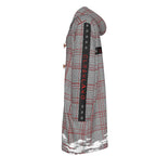 fedralle fleece-lined cotton twill trench - plaid