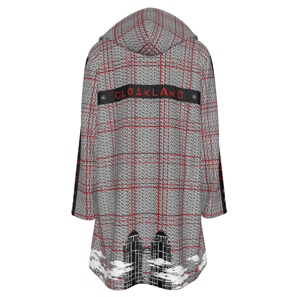 fedralle fleece-lined cotton twill trench - plaid