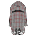 fedralle fleece-lined cotton twill trench - plaid