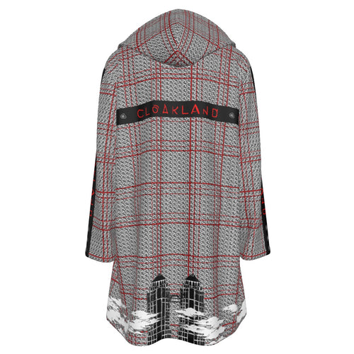 fedralle fleece-lined cotton twill trench - plaid