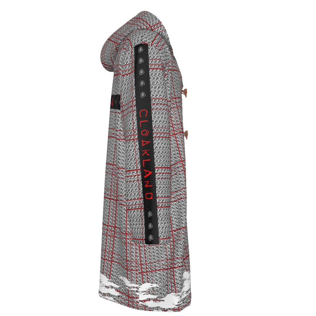 fedralle fleece-lined cotton twill trench - plaid